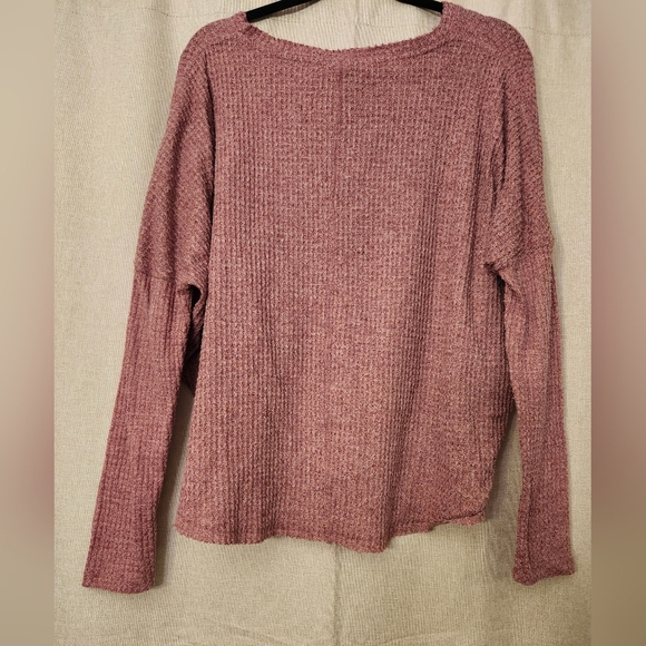 Urban Outfitters Cozy Waffle Knit Button-Up Oversized Small EUC - Picture 2 of 9